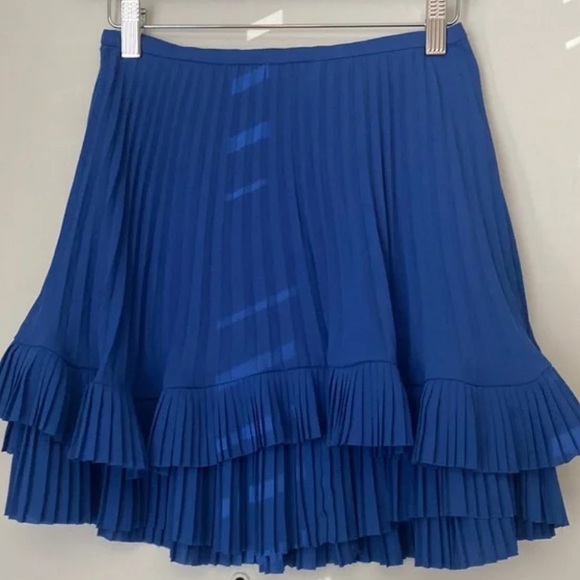 Banana Republic Tiered Pleated Skirt Cobalt Blue 6 - Picture 11 of 11